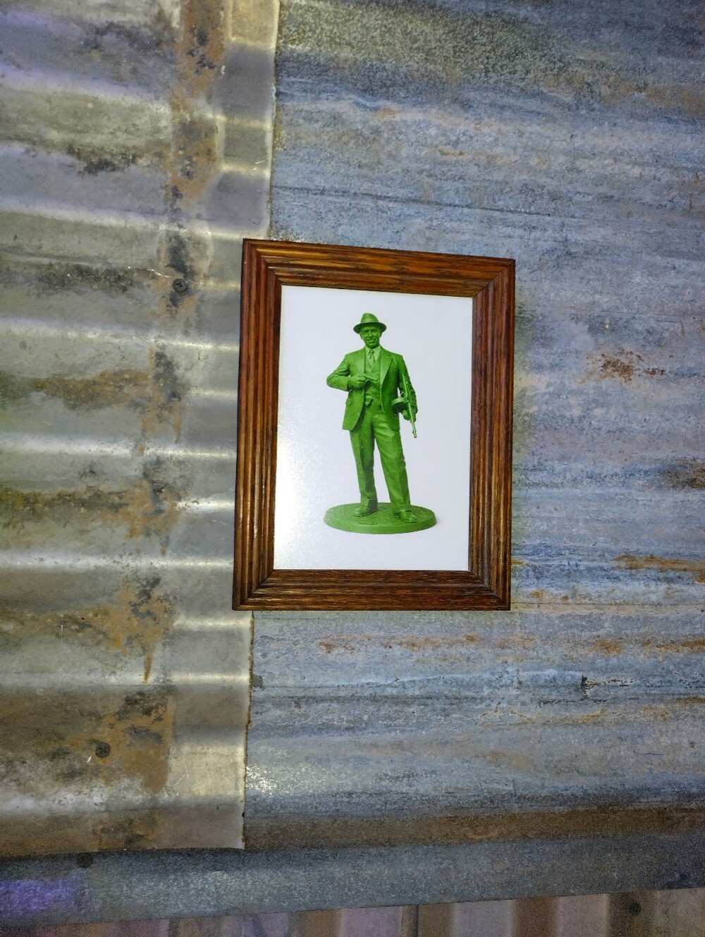 John Dillinger Plastic Army Man Framed Art Print By Neon Nicho